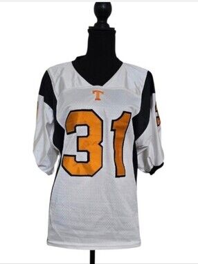 White & Orange Football Jersey - T Logo